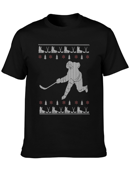 Hockey Ugly Christmas Sweater T-Shirt