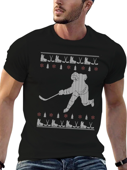 Hockey Ugly Christmas Sweater T-Shirt