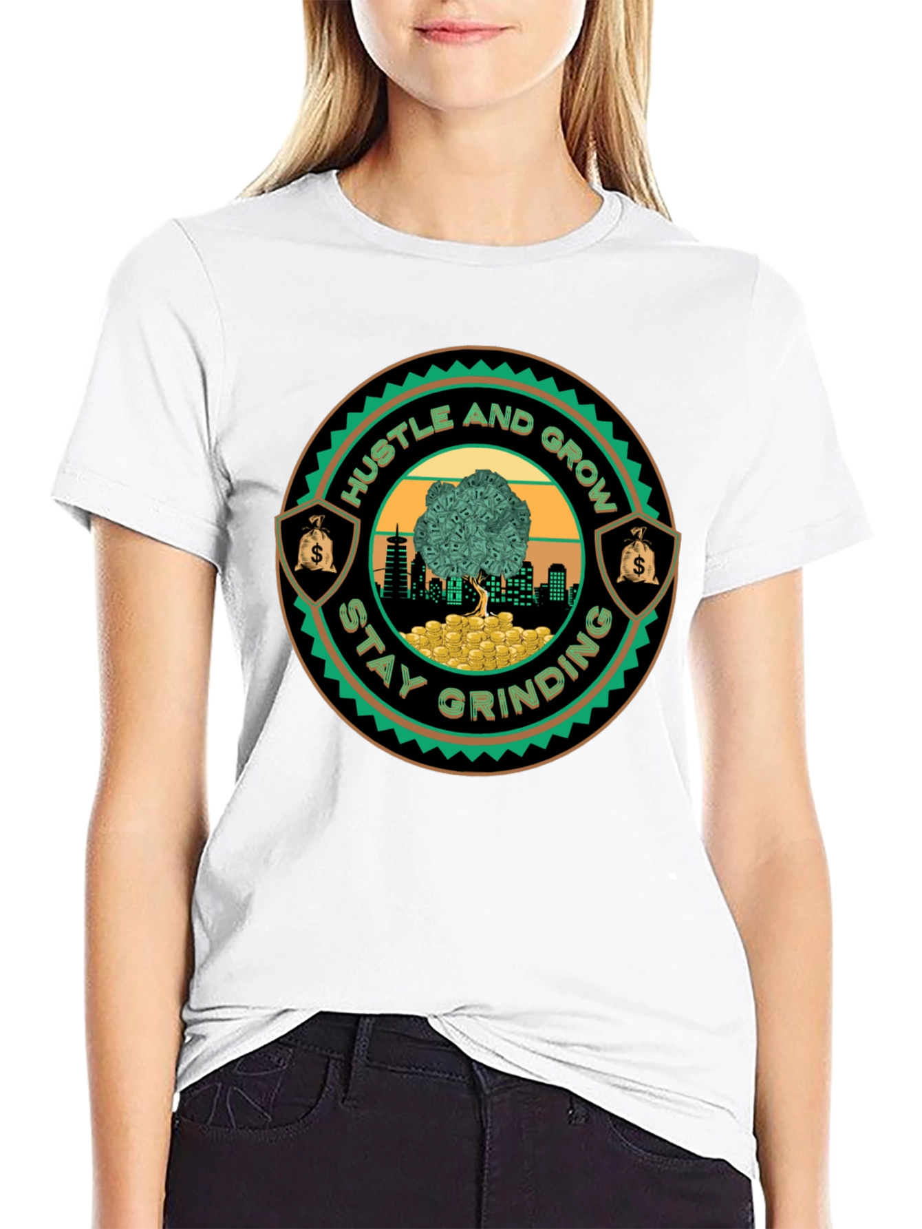 Hustle & Grow Graphic Tee - Stay Grinding!