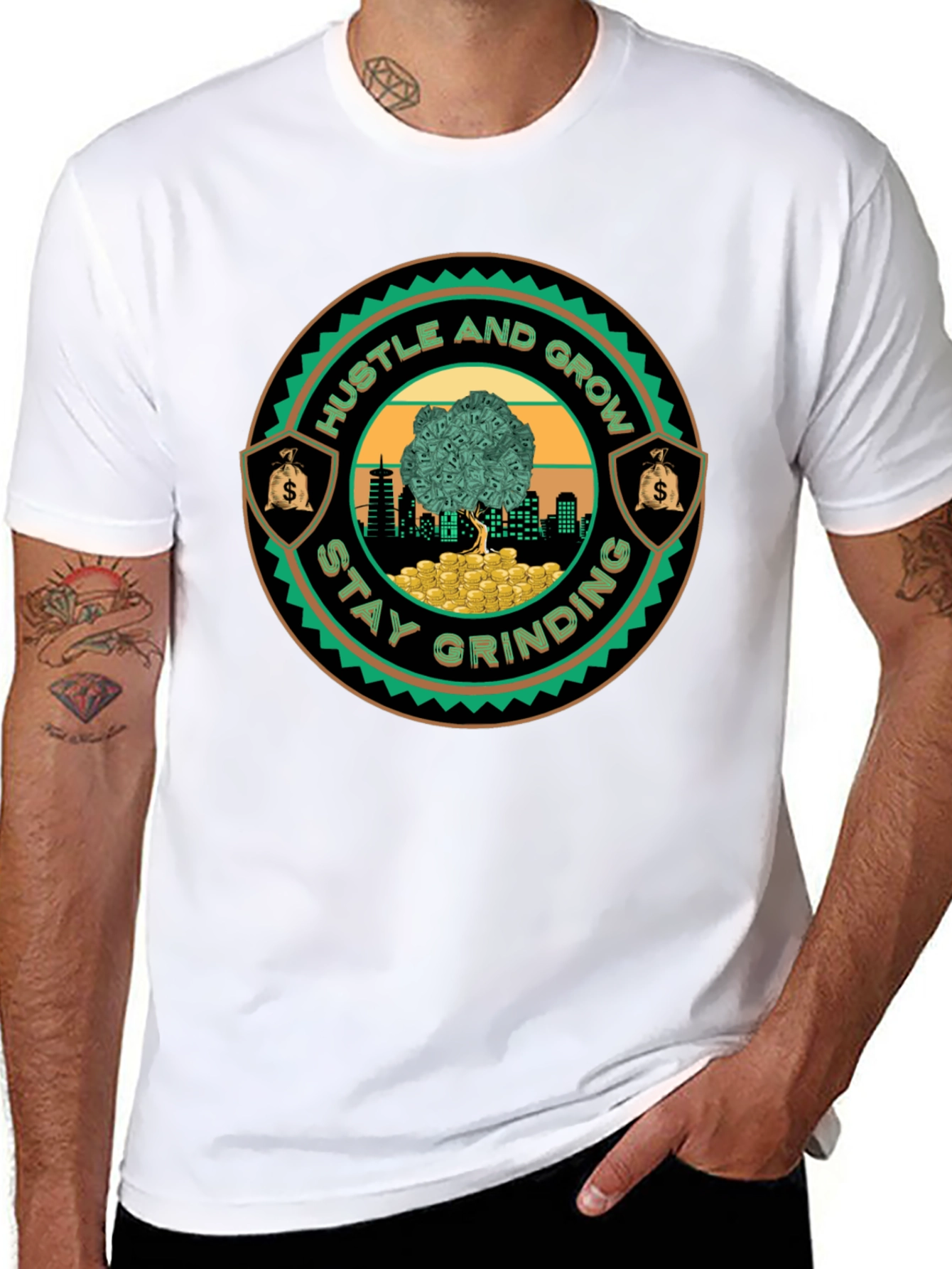 Hustle & Grow Graphic Tee - Stay Grinding!