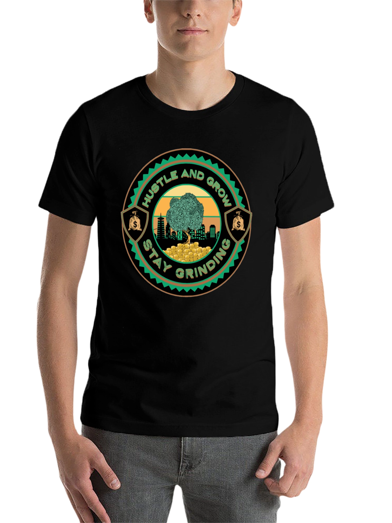 Hustle & Grow Graphic Tee - Stay Grinding!