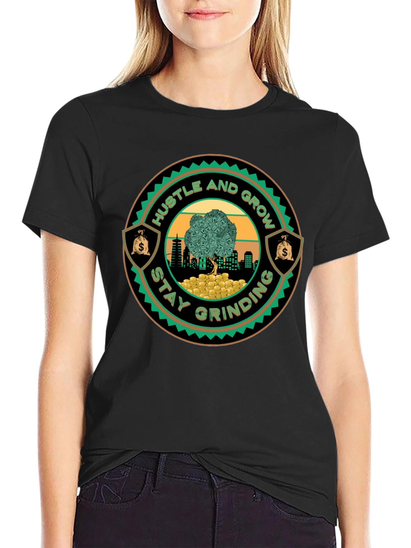 Hustle & Grow Graphic Tee - Stay Grinding!