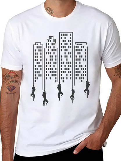 City Climber Graphic Tee - Urban Adventure Shirt