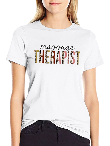 Massage Therapist Leopard Print T-Shirt