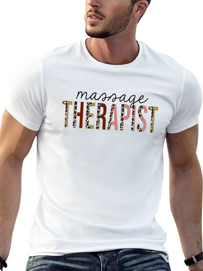 Massage Therapist Leopard Print T-Shirt