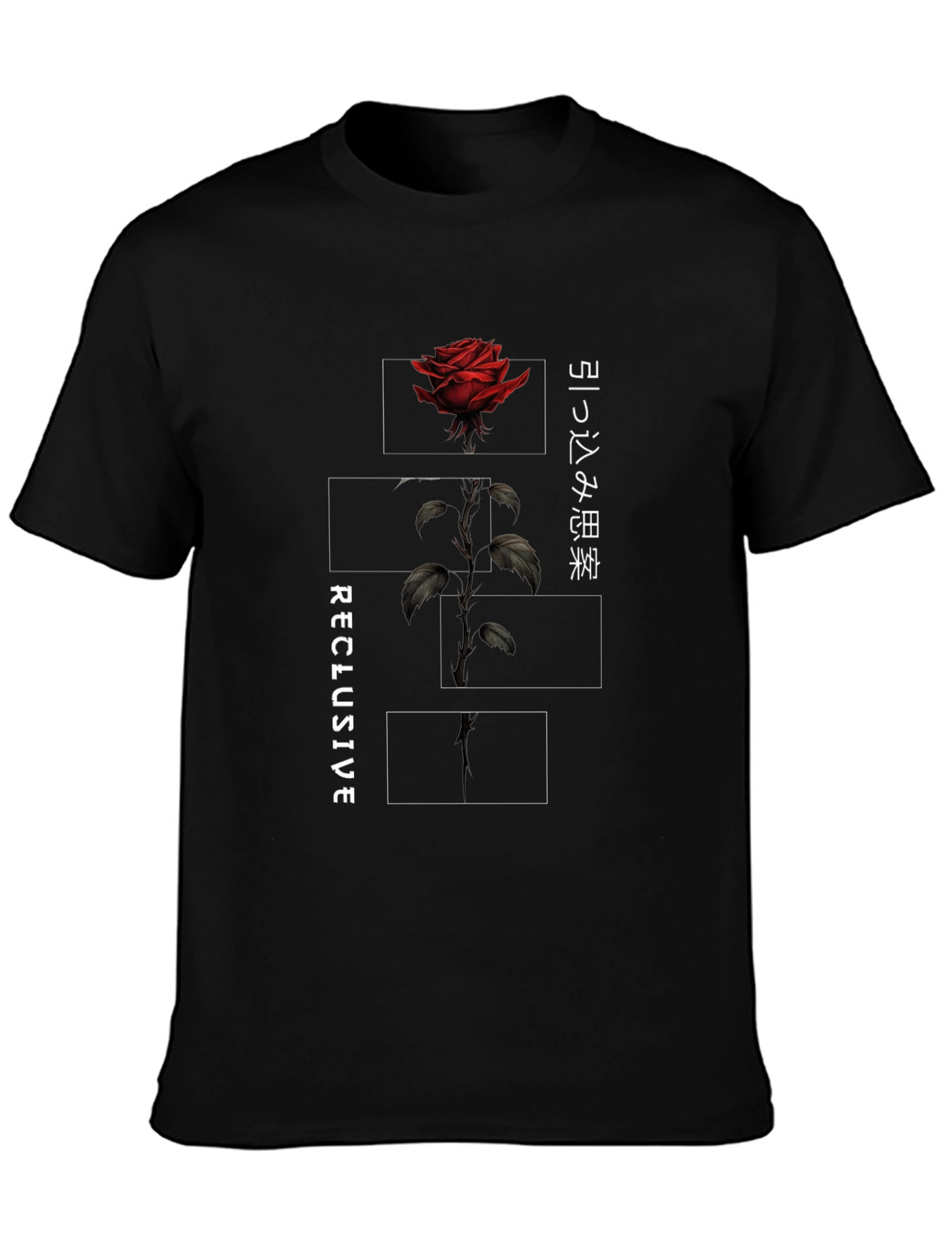 Reclusive Rose Graphic Tee - Black