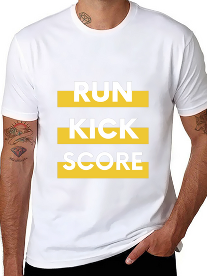 Run Kick Score Black Graphic Tee