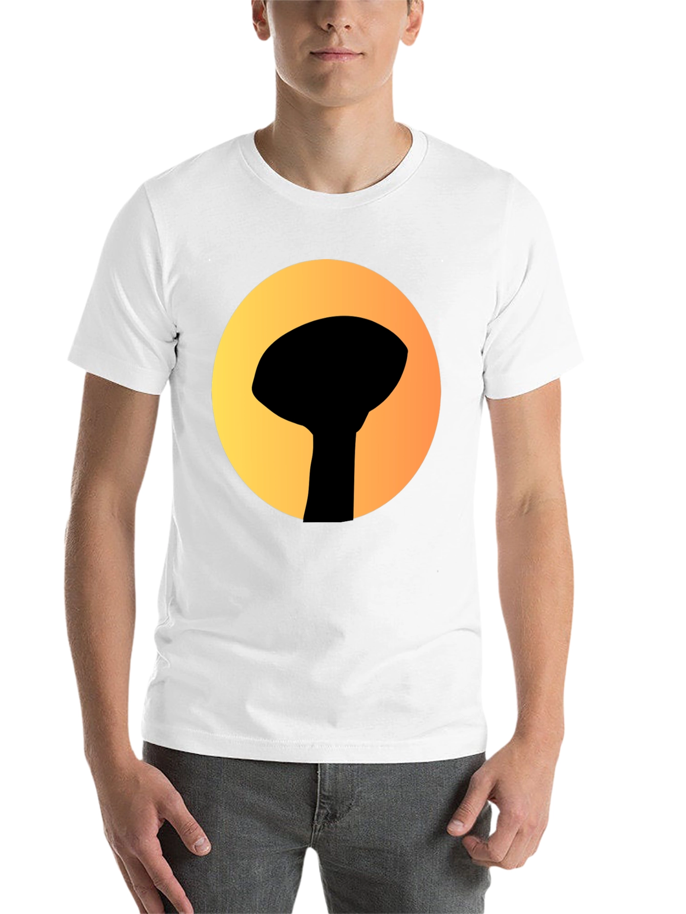Graphic Tee: Silhouette Water Tower Art T-Shirt