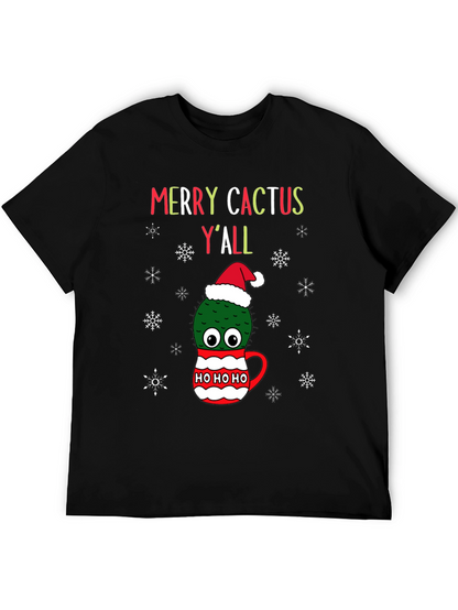 Merry Cactus Yall Christmas T-Shirt
