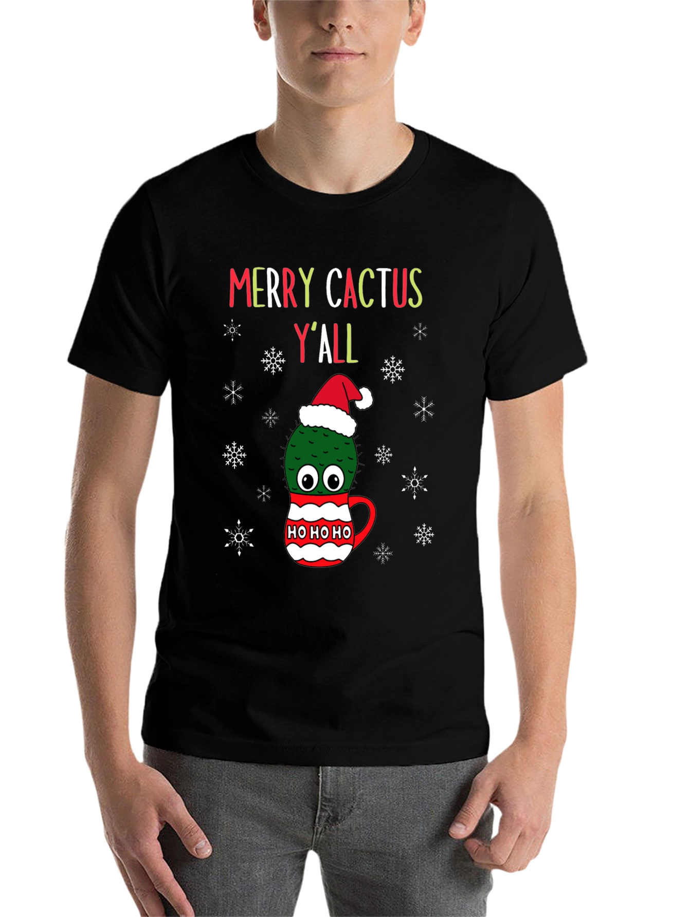 Merry Cactus Yall Christmas T-Shirt