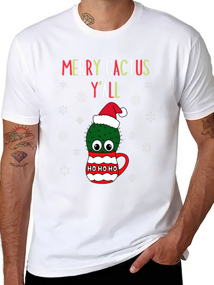 Merry Cactus Yall Christmas T-Shirt