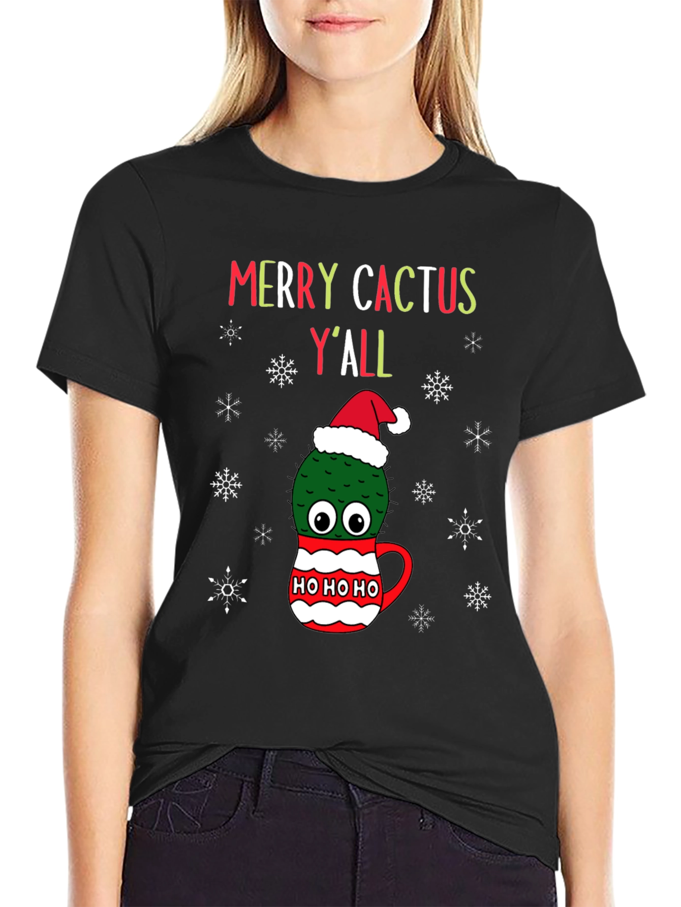 Merry Cactus Yall Christmas T-Shirt