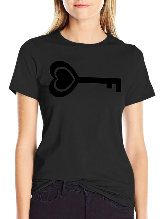 Heart Key Graphic Tee - Stylish Unisex T-Shirt