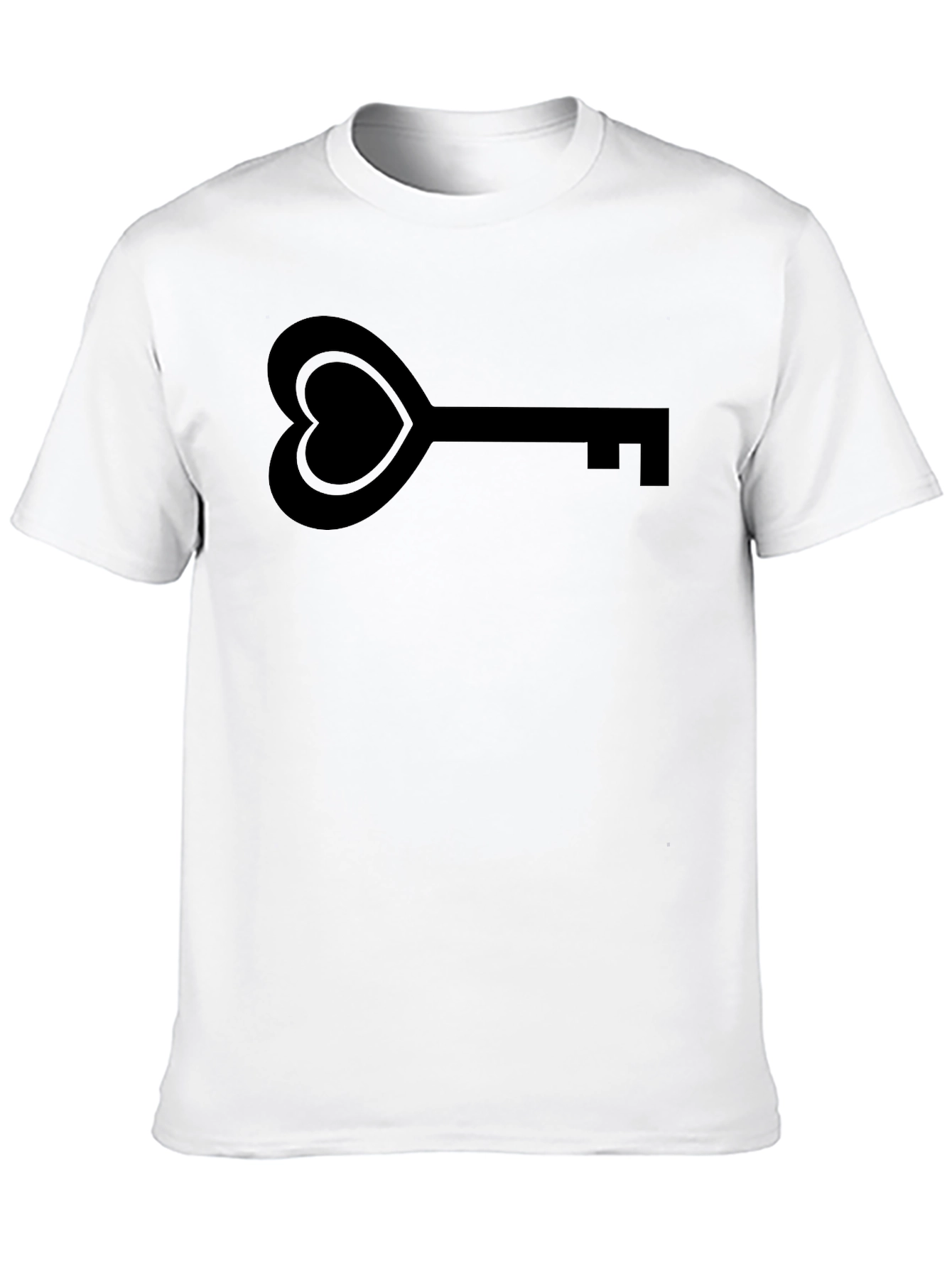 Heart Key Graphic Tee - Stylish Unisex T-Shirt