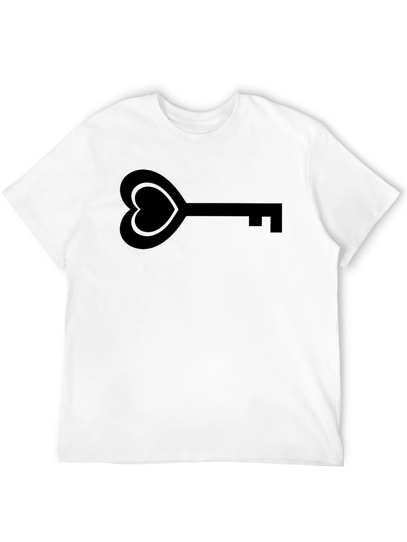 Heart Key Graphic Tee - Stylish Unisex T-Shirt