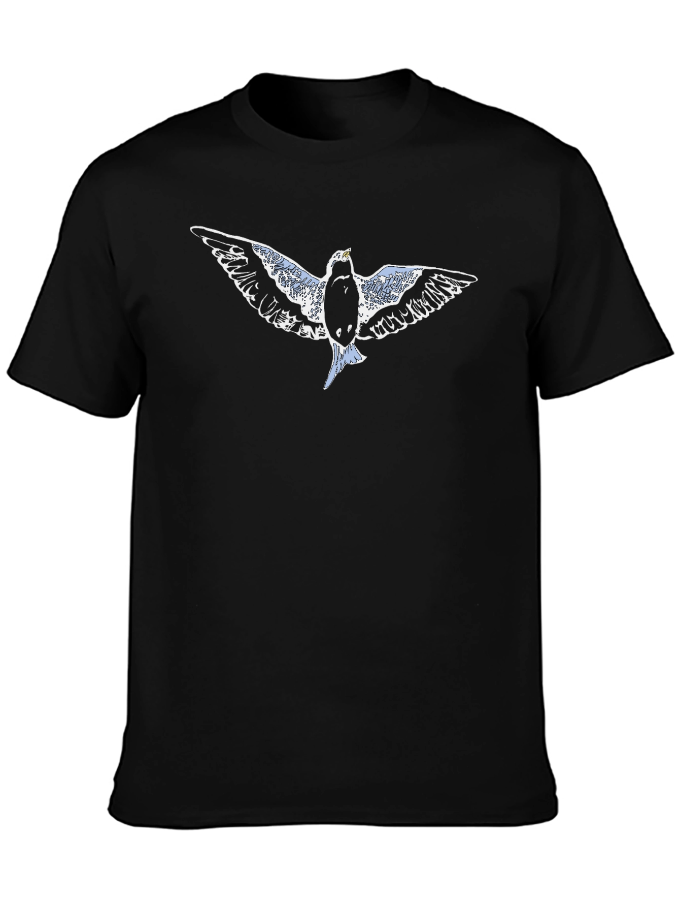 Flying Bird Graphic Black T-Shirt