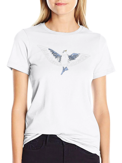 Flying Bird Graphic Black T-Shirt