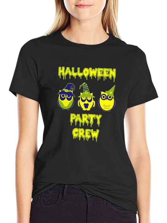 Halloween Party Crew Owl T-Shirt