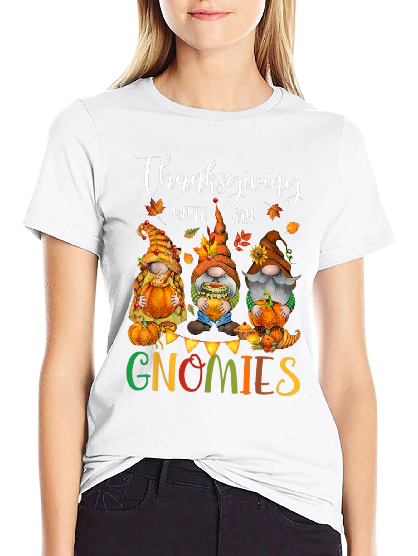 Thanksgiving Gnomies T-Shirt - Festive Holiday Tee