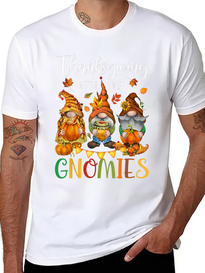 Thanksgiving Gnomies T-Shirt - Festive Holiday Tee