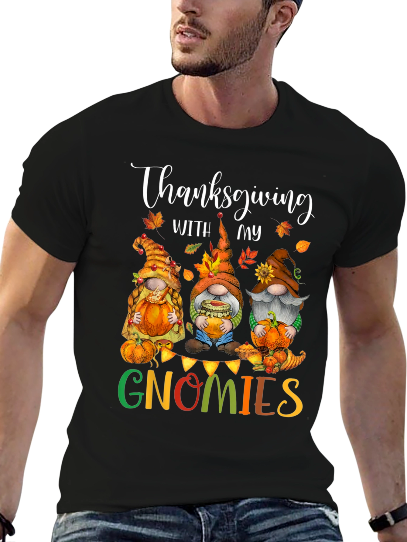 Thanksgiving Gnomies T-Shirt - Festive Holiday Tee