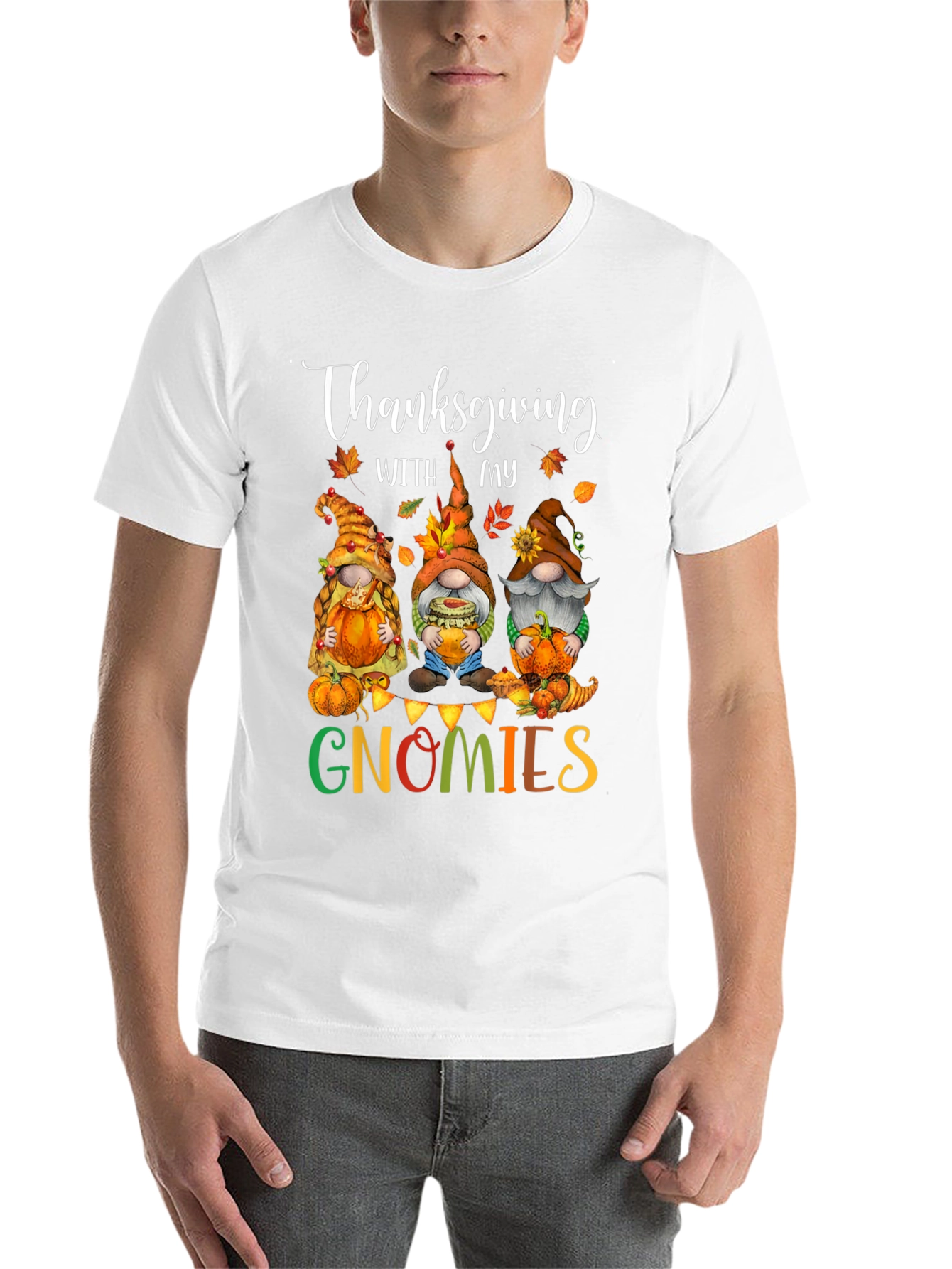 Thanksgiving Gnomies T-Shirt - Festive Holiday Tee