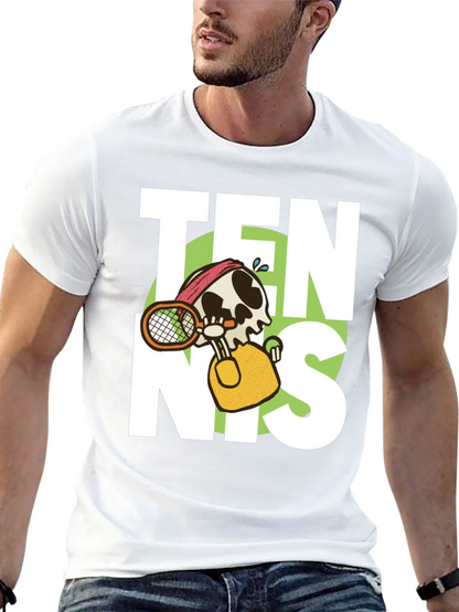 Tennis Skeleton Graphic T-Shirt