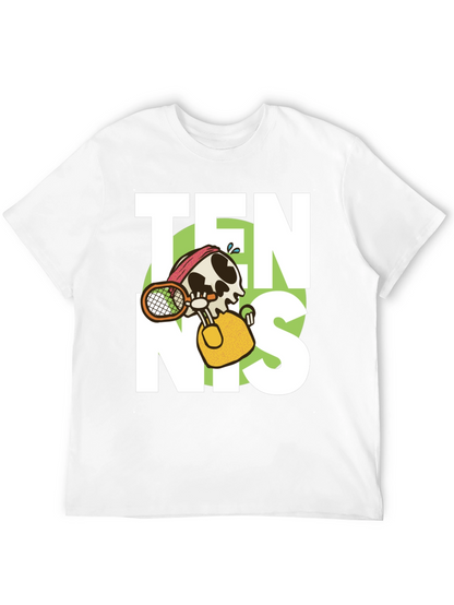 Tennis Skeleton Graphic T-Shirt