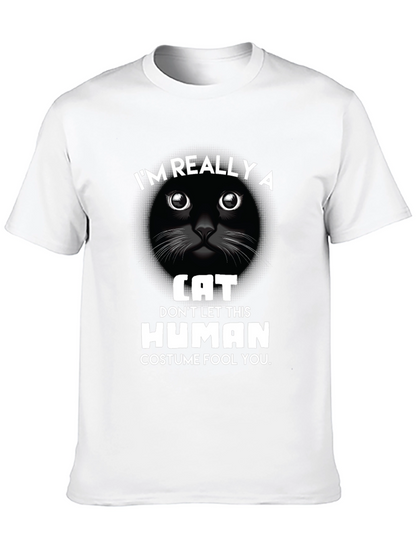 Im Really A Cat T-Shirt Funny Costume Tee