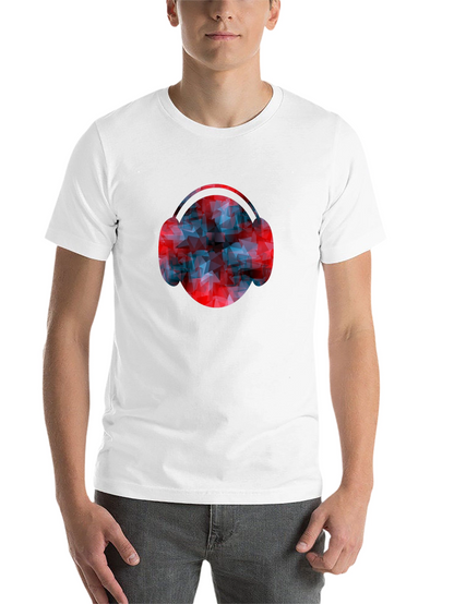 Abstract Headphones Graphic Tee - Modern Design