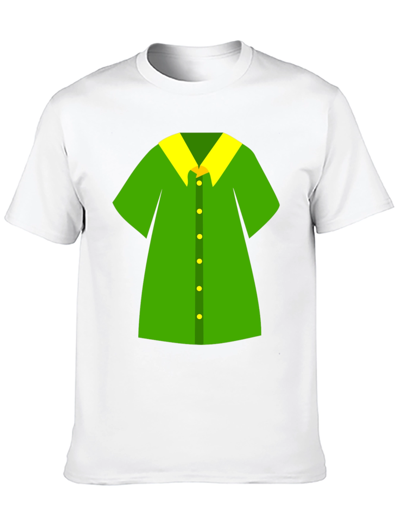 Novelty Green Shirt Design Black T-Shirt