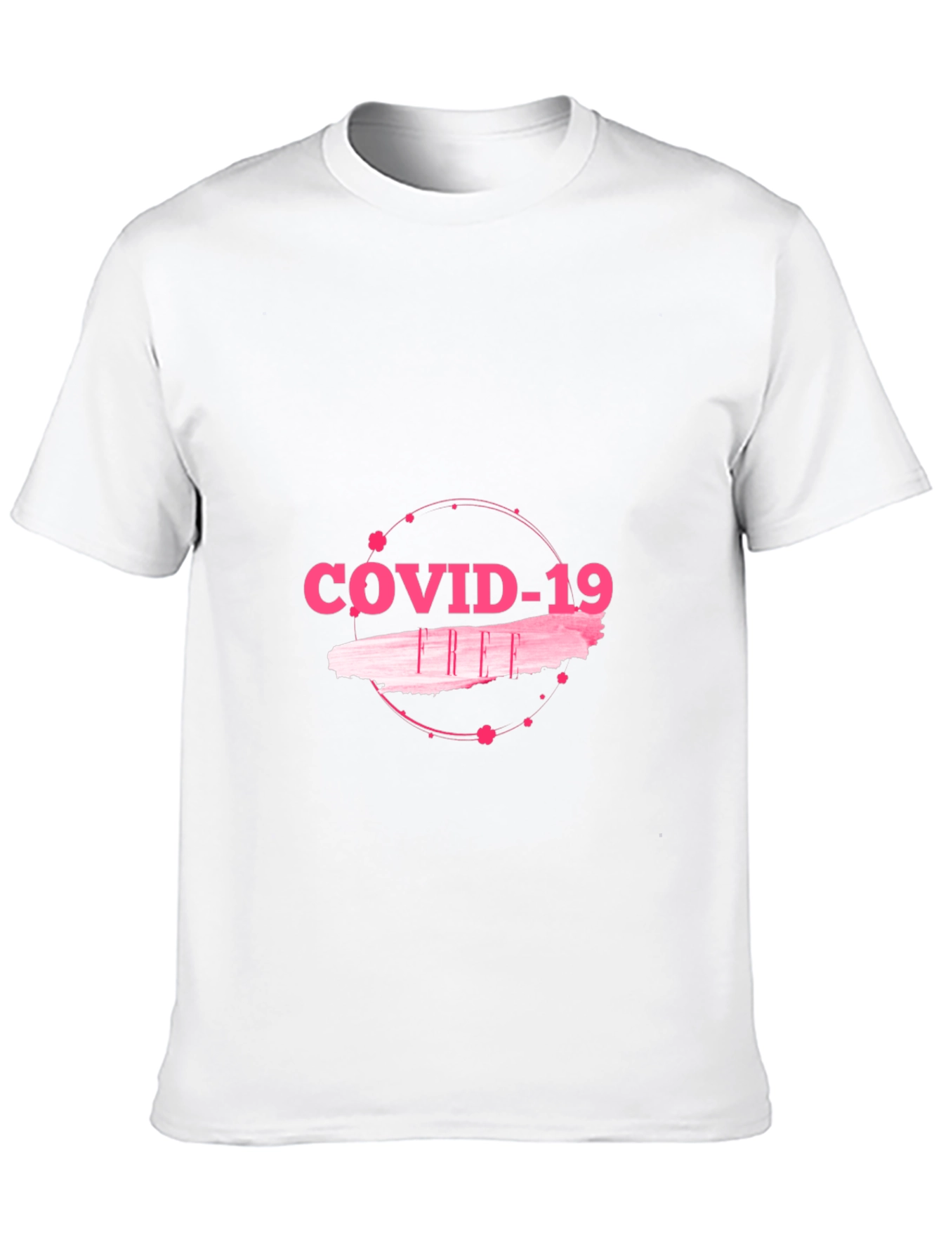 COVID-19 Pink Graphic Black T-Shirt