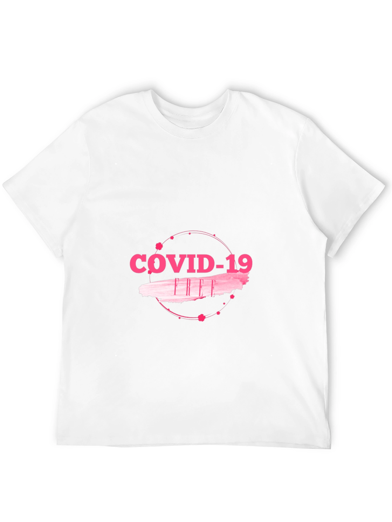 COVID-19 Pink Graphic Black T-Shirt