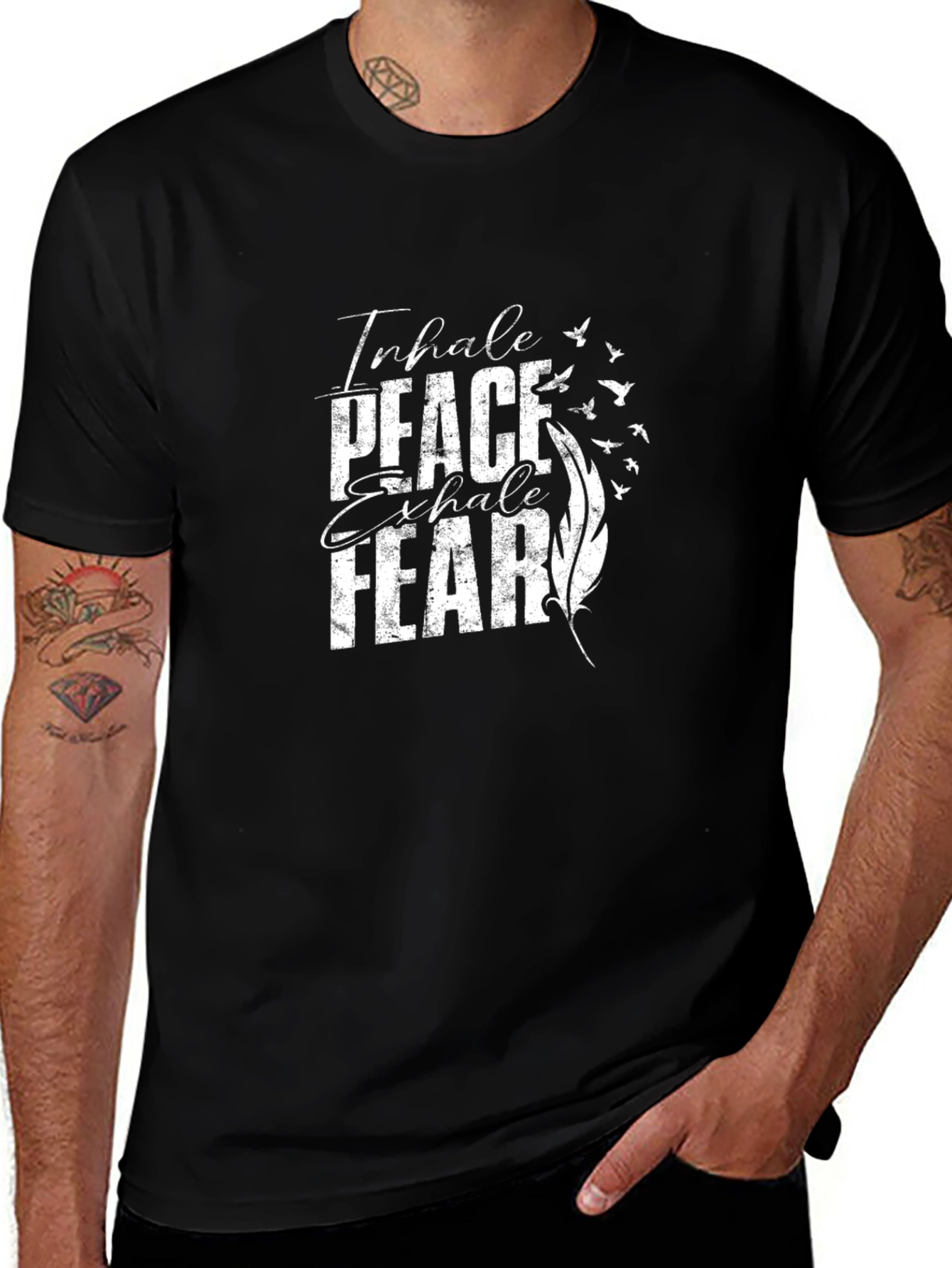Inhale Peace Exhale Fear Graphic Tee