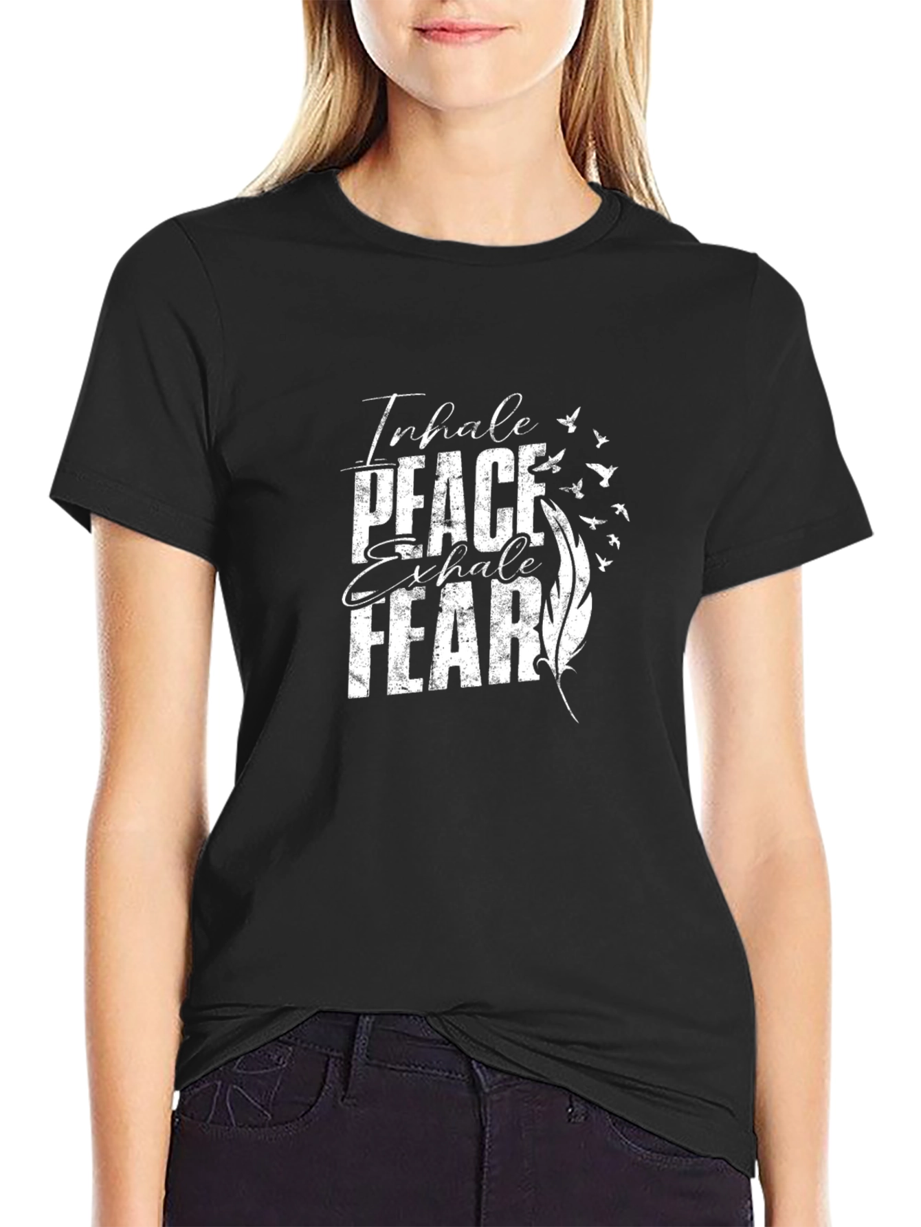 Inhale Peace Exhale Fear Graphic Tee