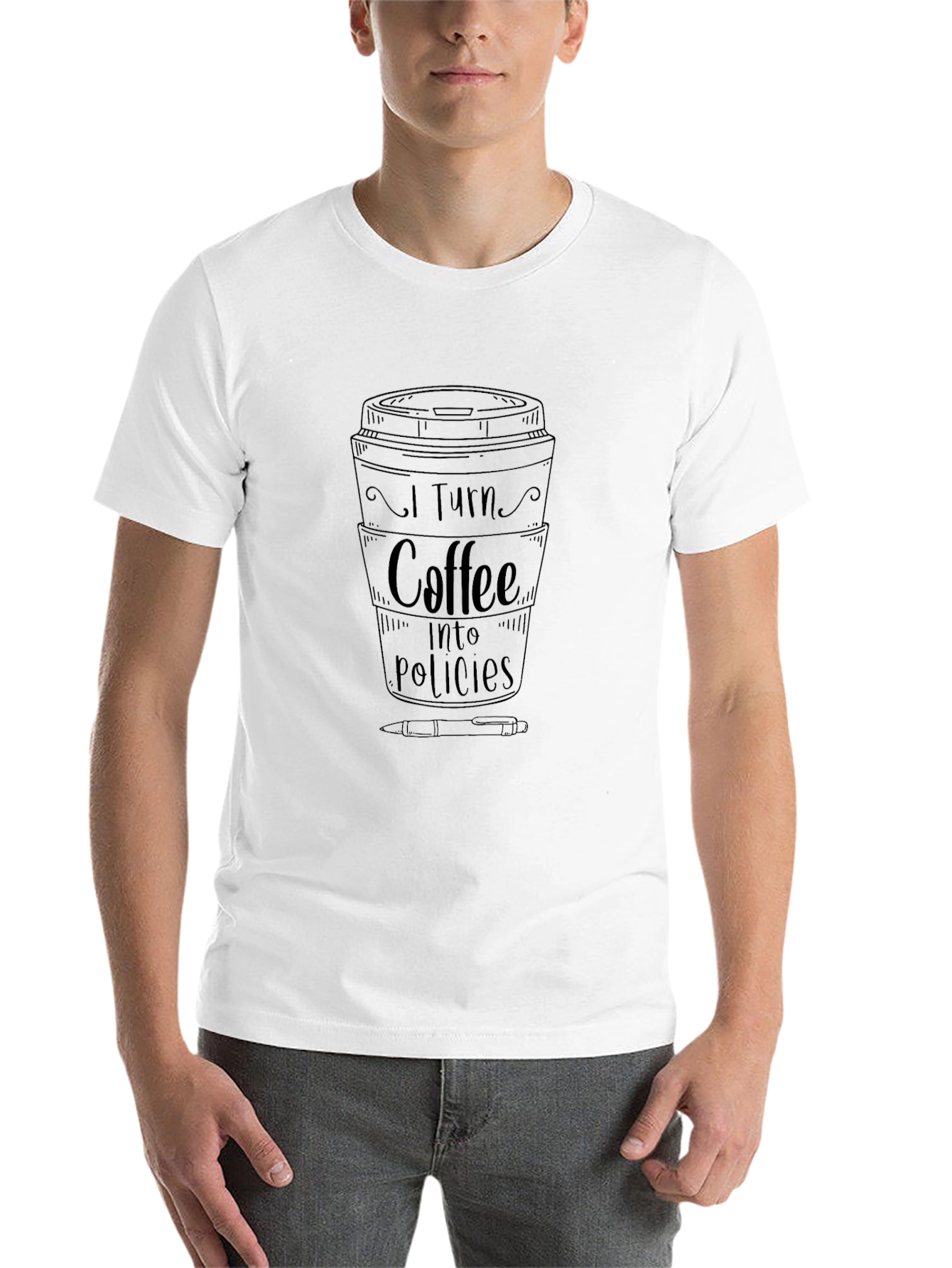 Coffee Into Policies Graphic T-Shirt