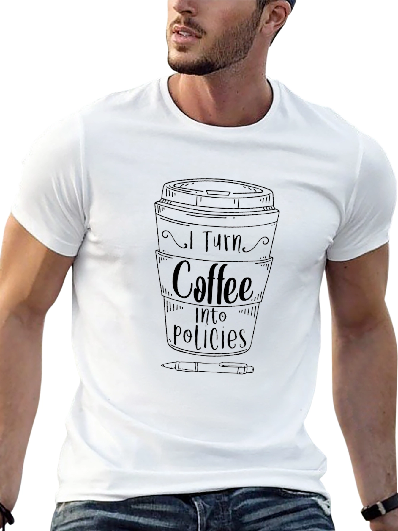 Coffee Into Policies Graphic T-Shirt