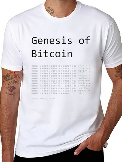 Genesis of Bitcoin Black T-Shirt