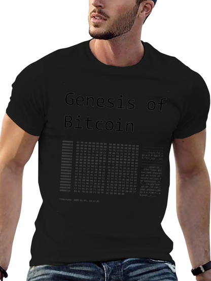 Genesis of Bitcoin Black T-Shirt